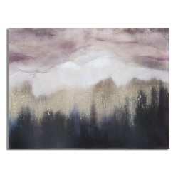 Pintura de pared Rosa Montaña – 80x60 cm – Paisaje suave y romántico Glam